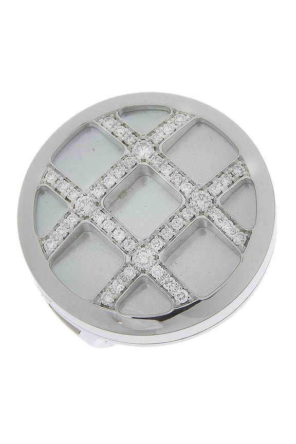 Pre-Owned Cartier CARTIER Pasha Ring Diamond Grid K18 White Gold x Shell Approx.... (Good)