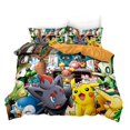 thumbnail image 1 of Juego de ropa de cama de Pokémon para niños, estampado 3D, figura de Anime, Pikachu, decoración familiar periférica, funda textil cálida para el hogar, juego de ropa de cama, 1 of 4