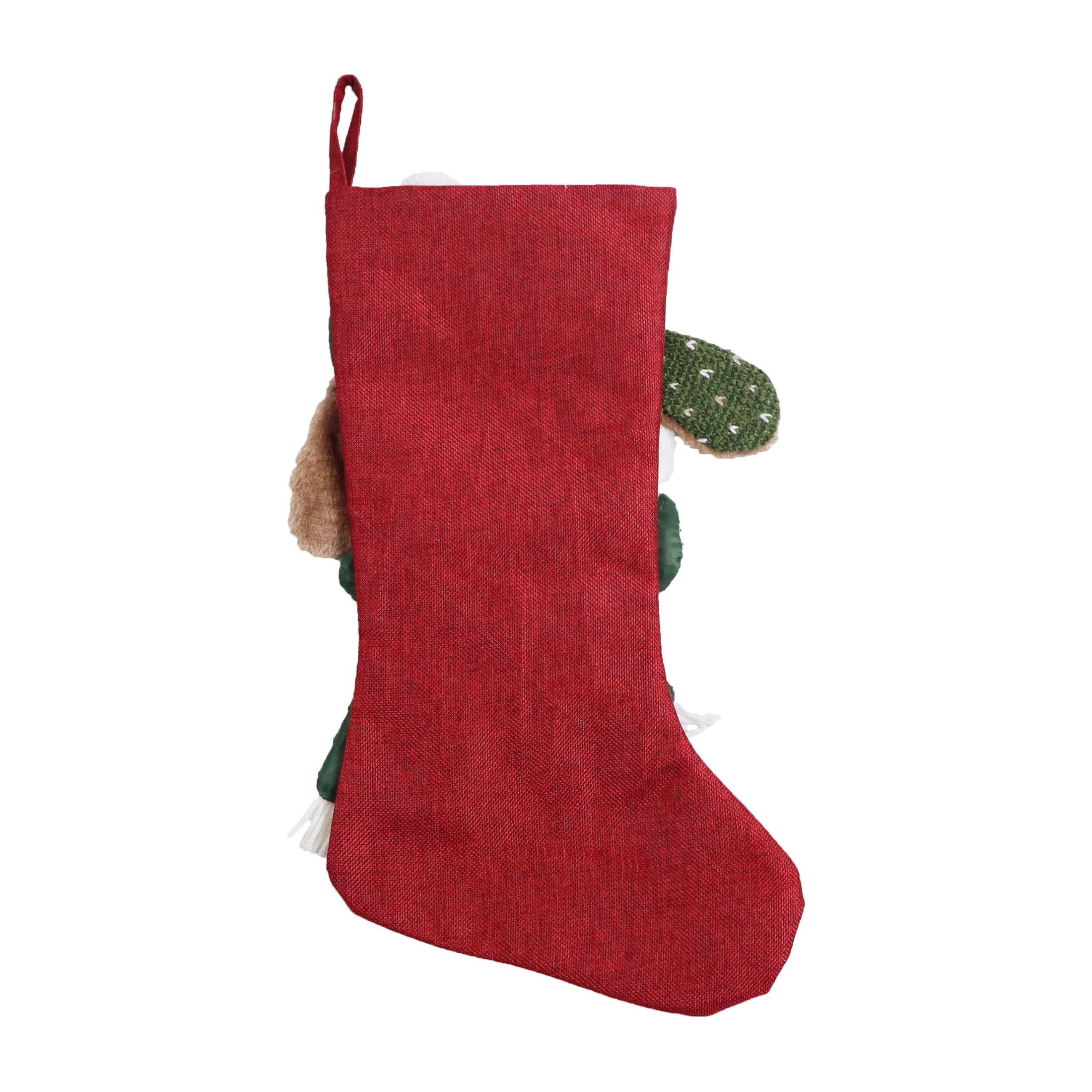 Burlap Snowman Christmas Stocking, Multicolor, 18", by Holiday Time