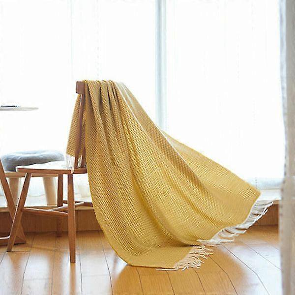 130 200cm sofa throw protective cover condition yellow yellow.