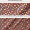 thumbnail image 2 of Soimoi Cotton Poplin Fabric Dot,Leaves & Fox Animal Print Fabric by the Yard 56 Inch Wide, 2 of 7