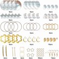 thumbnail image 2 of 1 caja para hacer 10 pares de aretes de concha natural. Kit de inicio. Incluye dijes de concha geométricos, conectores de joyería, anillos de unión y ganchos para las orejas., 2 of 9