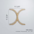 thumbnail image 3 of Ekena Millwork 11 3/8"W x 11 3/8"H x 3/8"T Small Beacon Decorative Fretwork Wood Wall Panels, Red Oak, 3 of 3