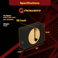 thumbnail image 4 of QPower Shallow Vented Subwoofer Enclosure, Single 10 Inch Sub Speaker Box, 4 of 9