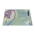 thumbnail image 1 of YFYANG Washable Heat-Resistant Placemats, 70% PVC/30% Polyester, Green Line Graffiti Art Kitchen Table Mat, 12" x 18" 1 Piece, 1 of 6