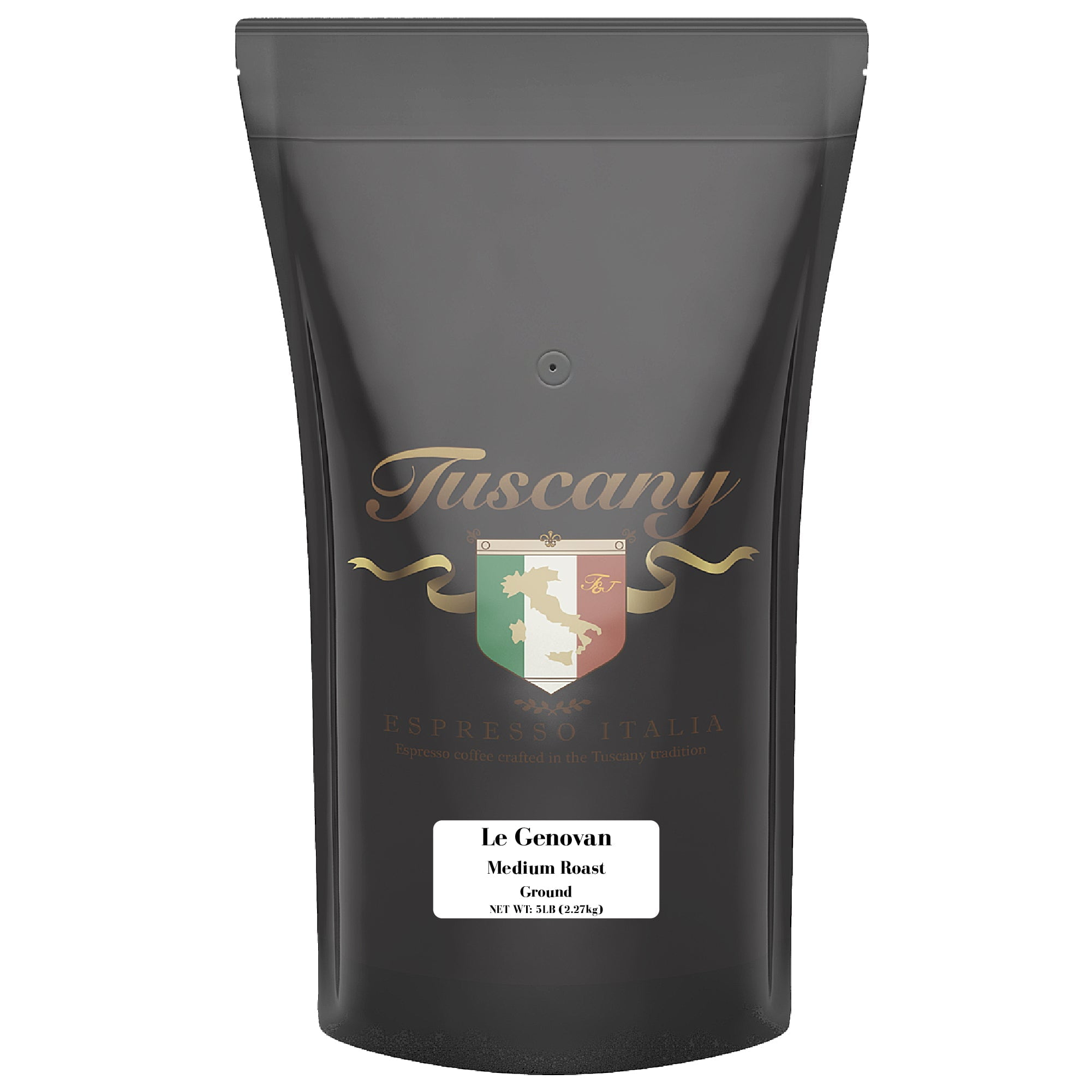 Tuscany La Genovan Coffee, Medium Dark Roast, Ground, 5-Pound Bag