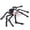 Red, variant on Halloween Furry Spider Ornament with Skull Head, Large Black Fake Spider with Red Eyes, Spooky Creepy Prop for Yard, Porch, Haunted House, Indoor Outdoor Halloween Party Decor