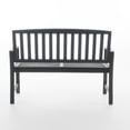 thumbnail image 6 of DEGUO Outdoor Wooden Garden Bench - 2-Person Acacia Wood Loveseat with Armrests, Backrest, Patio Park Bench for Backyard, Front Porch Bench (Gray, 6 of 6