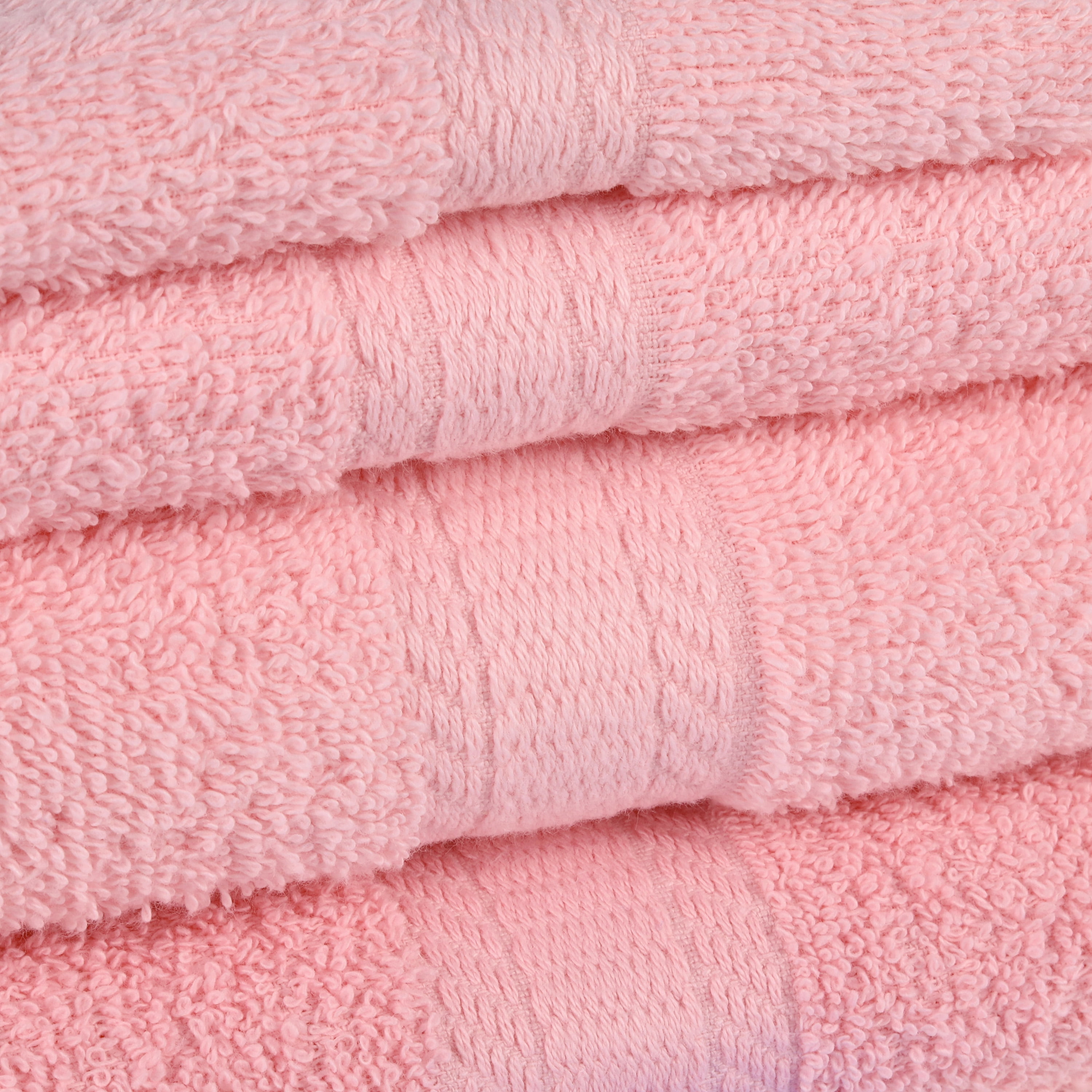 Linenspa Essentials 6-Piece Light Pink Cotton Bath Towel Set in the Bathroom  Towels department at