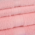 thumbnail image 6 of Mainstays 10 Piece 100% Cotton Towel Set, 2 Bath Sheets, 2 Bath 2 Hand and 4 Washcloths, Super Soft and Highly Absorbent Basic Solid Towel Set for Bathroom, Hotels, Spa and Gym – Pink, 6 of 7
