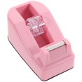 thumbnail image 1 of HLONK Pink Plastic Space Save Tape Dispenser Holder Macaron Color Small Creative Desktop Office Machine Packaging Cutter (cherry Blossom Pink), 1 of 6