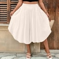 thumbnail image 6 of Stamzod Womens Plus Size Capris Summer Flowy Wide Leg Capri Pants Casual Loose Palazzo Cropped Pants with Pockets White XXXL, 6 of 8