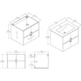 thumbnail image 3 of Blossom 24" Bathroom Vanity with Sink, Wall-Mount Ceramic Basin, Classic Oak Finish, Soft-Close Doors, 3 of 8