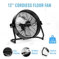 thumbnail image 5 of MANUSAGE Ventilador de alta velocidad de 12 pulgadas - Instalación rápida, de pie o montado en la pared, modo de corriente dual, 9 velocidades para USB/banco de energía - Ideal para el hogar, dormitor, 5 of 5