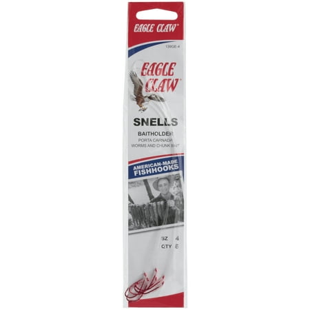 UPC: 0047708537124 | Eagle Claw Snells Baitholder Fishhooks 6 ct Pack