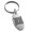 Silver, variant on Stainless Steel Celtic Quaternary Eternity Knot Engraved Small Oval Charm Keychain Keyring