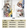 thumbnail image 3 of Personalised Blanket - Custom Blanket with Photos Text.Custom Blanket with 1-9 Photo Collages,Flannel Blankets for Mothers Day Customized Gifts For Mom, 125×100cm, 3 of 6