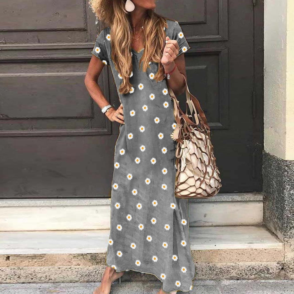 womens dresses Plus Size Casual Daisy 