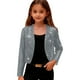 thumbnail image 2 of Cowsor Girls Sequin Blazer Open Front Jacket Party Christmas Sparkly Coats, 2 of 7
