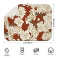 thumbnail image 2 of Microfibre Drying Mat for Kitchen White Flowers on Red Dish Drying Drainer Mat Absorbent Pioneer Drying Mat Washing Up for Glass, Plate & Cup 18inch X 24inch, 2 of 5