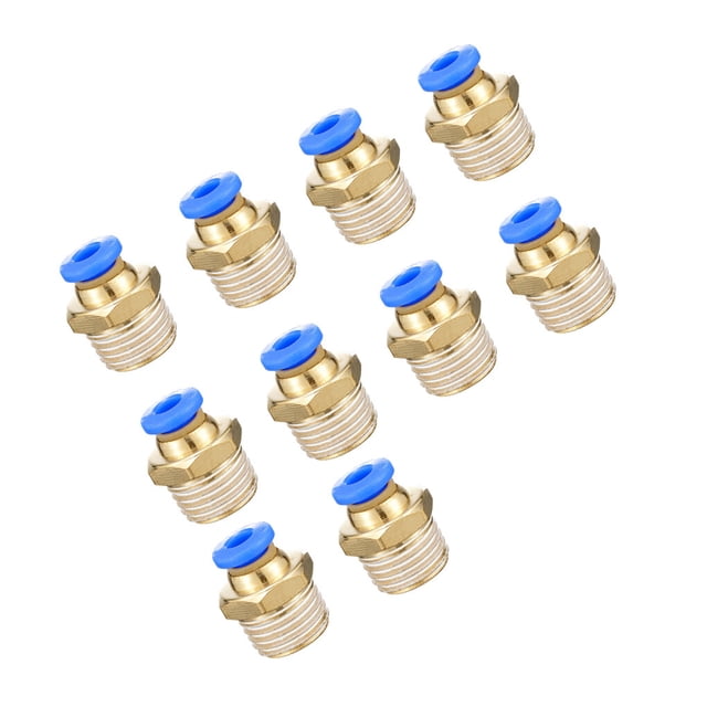 Langgg 10 Pieces Home Portable Threaded Interface Pneumatic Hose Pneumatic Hose Connector Reusable Fast Release Pipe Connectors Hardware PC4-02