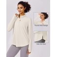 thumbnail image 5 of Pinspark Women's UPF 50+ Sun Shirts Quick Dry Quarter Zip Pullover Long Sleeve Workout Running Golf Beach Tops Loose Fit, 5 of 6