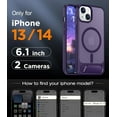 thumbnail image 7 of For Apple iPhone 14 Case/iPhone 13 Case,[Built-in Invisible Kickstand][Compatible with MagSafe]Slim Translucent Matte Phone Cover, 7 of 7