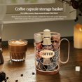 thumbnail image 4 of Large Capacity K Cup Storage Basket, Gold Wire Coffee Pod Basket, Round Coffees Holder with Handle Decor for Countertop, 4 of 11