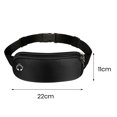 thumbnail image 5 of Tnobhg Unisex Fanny Pack Waterproof Phone Bag Elastic Adjustable Waist Strap Breathable Mesh Design Zipper Closure Earphone Hole Outdoor Jogging Cycling Waist Bag, 5 of 7