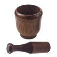 thumbnail image 2 of EeaseMX 1 juego de mortero y maja de madera, tazón de molienda retro, práctico recipiente para triturar ajo., 2 of 7