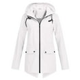 thumbnail image 2 of Aboser Womens Outdoor Lightweight Rain Jacket with Hood Athletic Travel Climbing Hiking Sports Jackets Long Hooded Raincoats wiht Pockets, 2 of 5