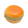 thumbnail image 2 of Bonita lonchera hermética reutilizable con forma de hamburguesa, con compartimentos para guardar alimentos. Redondo, 2 of 9