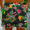 thumbnail image 6 of Midsumdr Mens Shorts 2025 Fashion Special Floral Printed Chinese Red Drawstring Shorts Beer Festival Beach Casual Plus Size Mens Shorts, 6 of 7