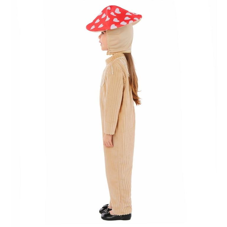 Adult Cartoon Mushroom Onesie Costume Cosplay Tassel Full Length Jumpsuit with Headgear Set Walmart