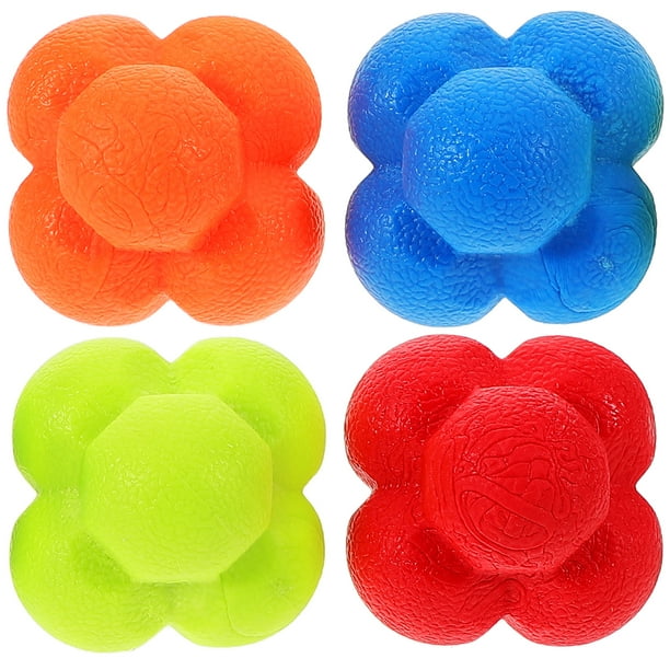 4 pelotas de reacción hexagonales para fitness, entrenamiento de coordinación mano-ojo y reflejos, para atletas y entusiastas del fitness