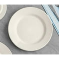 thumbnail image 3 of Soro Essentials- Set of 36 Ceramic 7-1/8" American White Victoria Wide Rim Plate Ivory Color- Rolled Edge China Plate Dinner Plates Serving Dishes for Dinner and Salad Perfect for Restaurant, 3 of 5