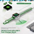thumbnail image 2 of Cable de carga Hzevn para Apple Watch, paquete de 2, USB C de 3 pies, blanco, 2 of 7