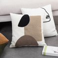 thumbnail image 4 of CNKOO Abstract Embroidery Cushion Cover Abstract Line Pillow Case Geometric Pillow Cover for Home Office Car Sofa E, 4 of 8