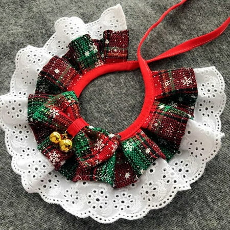 

QWZNDZGR Pet Christmas bow tie Christmas bib saliva scarf Christmas scarf Christmas series triangle scarf Christmas bell ornaments