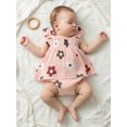 thumbnail image 6 of BemeyourBBs Toddler Baby Girl Summer Clothes Infant Baby Girl Cotton Smocked Outfit Solid Floral Flying Sleeve Ruffle Tank Tops and Shorts Set Little Girls 2 Piece Summer Outfit, 6 of 9
