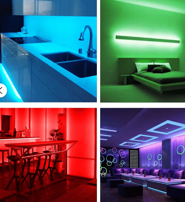 Led Strip Lights,100ft Light Strips with App Control Remote,5050 RGB Led Lights for Bedroom, Music Sync Color Changing Lights for Room Party