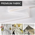 thumbnail image 2 of Yellow Floral Window Curtain Rustic Country Flower White Daisy Sunflower Butterfly Abstract Black Grey Leaves Living Room Bedroom Window Drapes Treatment Fabric 1 Pair, 52" W x 84" L, Vintage, 2 of 6