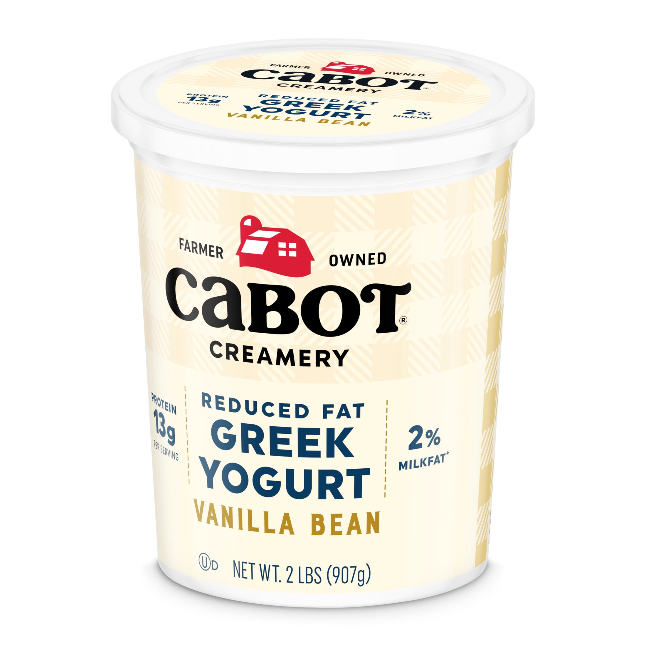 Cabot Creamery Lowfat Vanilla Bean Greek Yogurt 2 lb (Refrigerated Tub)