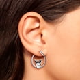 thumbnail image 2 of Sanrio Hello Kitty and Friends Womens Fashion Hoop Earrings - Kuromi, Officially Licensed, 2 of 4