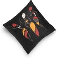 thumbnail image 5 of GZHJMY Soft Smooth Skin-Friendly Throw Pillow Cover Without Pillow Case16 x16 Shrink-Resistant Breathable Hidden Zipper Opening, Sofa Bed Office Farmhouse Room Easy to Disassemble|African Dancers, 5 of 7