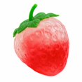thumbnail image 3 of Strawberry Squishy Relaxation Toy with Soft Squeeze Design, Single Piece, Vermilion Red with Green Leaves, for Kids and Adults, Squeeze Toy, 3 of 3