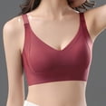 thumbnail image 4 of Amkhujs Bras for Women No Underwire Breathable Solid Everyday Bralettes Adjustable Strap V Neck Push Up Bra, 4 of 5