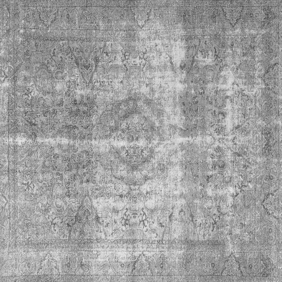 Ahgly Company Indoor Square Persian Gray Traditional Area Rugs, 4' Square