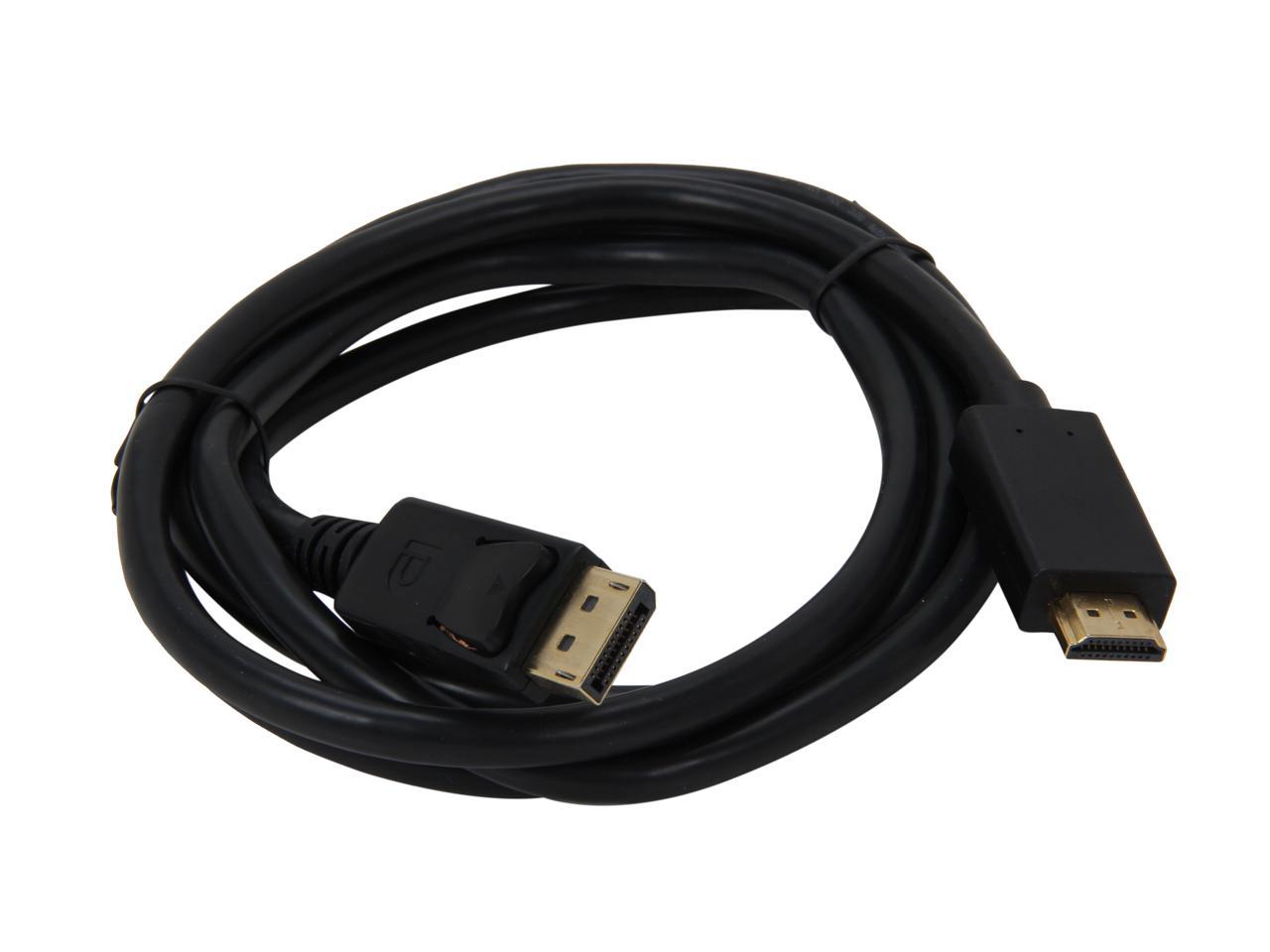 Nippon Labs DP-HDMI-6 6 ft. DisplayPort to HDMI Converter Cable Supporting VR / 3D / 4K, Black - DP to HDMI Adapter - (M/M)