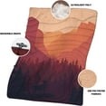 thumbnail image 3 of Camping Blanket - Outdoor Stadium Blanket Wearable, Lightweight, Packable, Machine Washable Camping Quilt for Traveling, Picnic, Beach, Party 78"x 56" (Sunset Mountain Scenery), 3 of 8